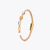 Bracelet in Natural Cork with Gold and Silver Beads